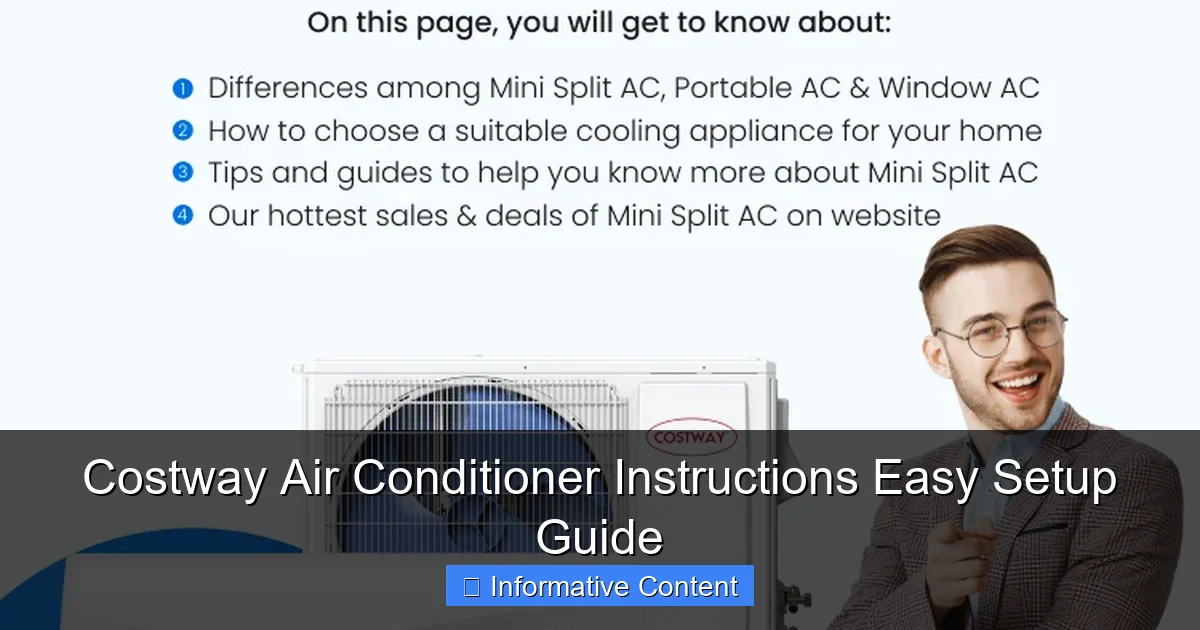 Costway Air Conditioner Instructions Easy Setup Guide
