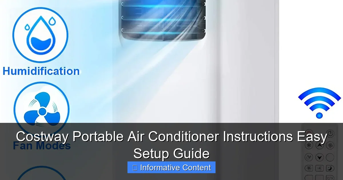 Costway Portable Air Conditioner Instructions Easy Setup Guide
