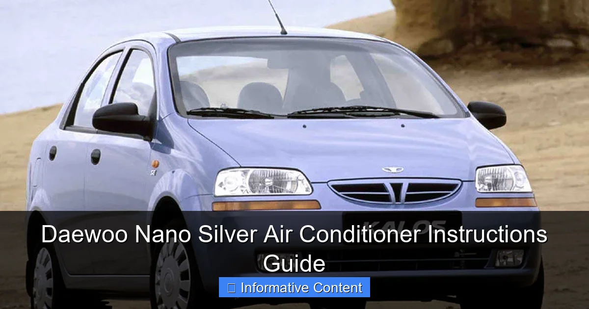 Daewoo Nano Silver Air Conditioner Instructions Guide