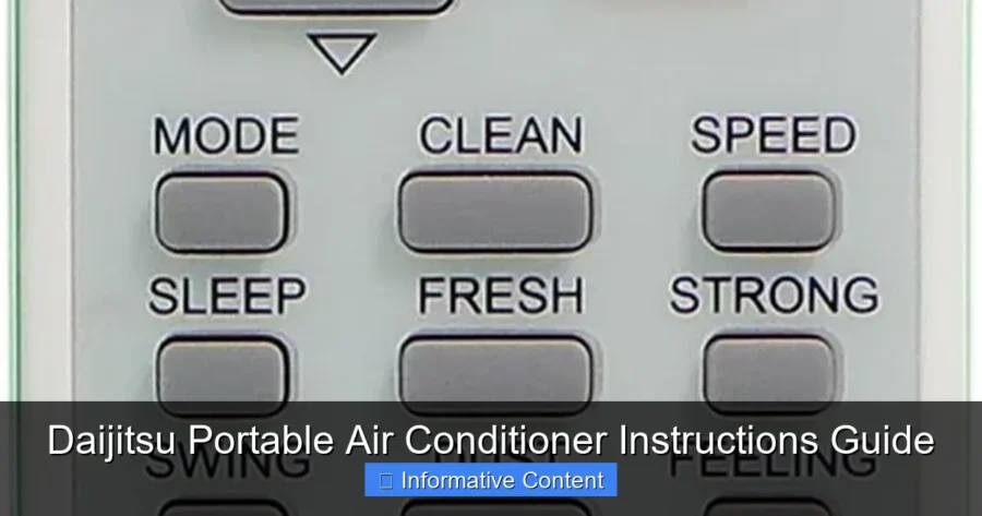 Daijitsu Portable Air Conditioner Instructions Guide