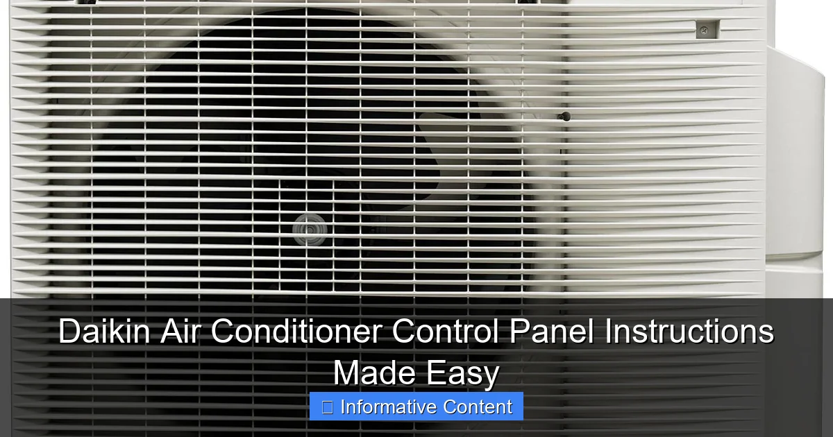 Daikin Air Conditioner Control Panel Instructions Made Easy