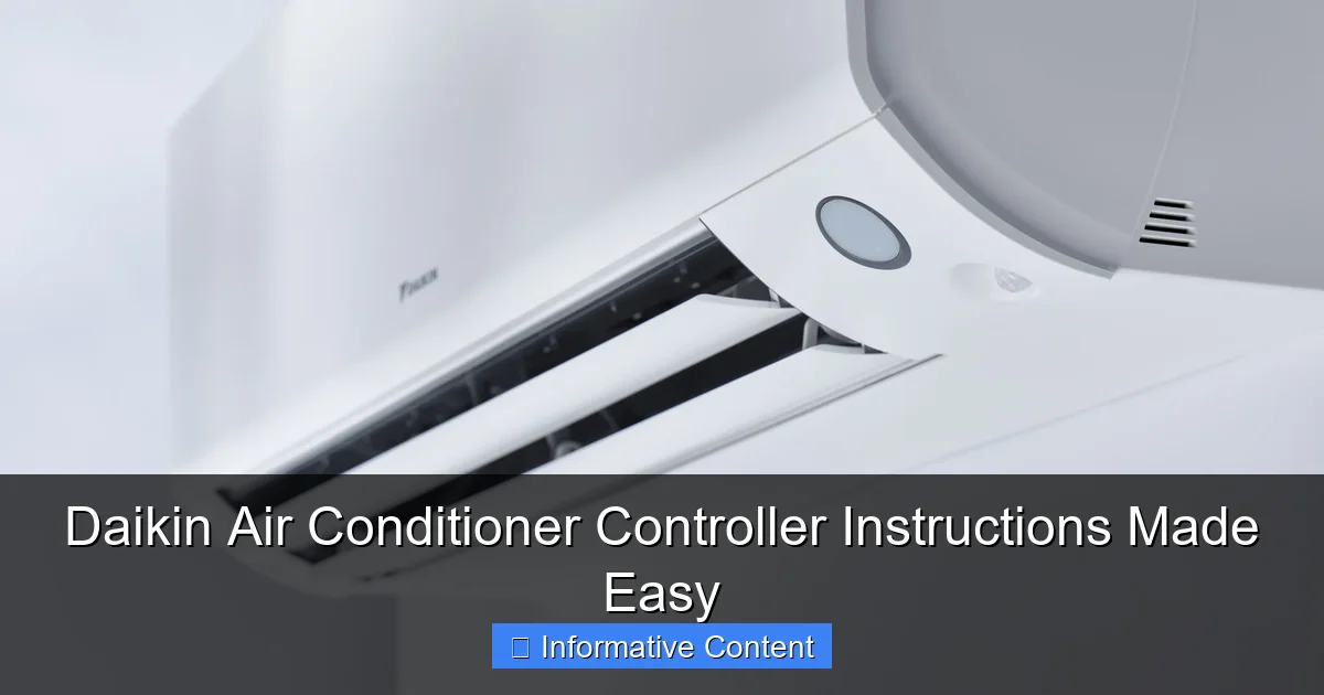 Daikin Air Conditioner Controller Instructions Made Easy