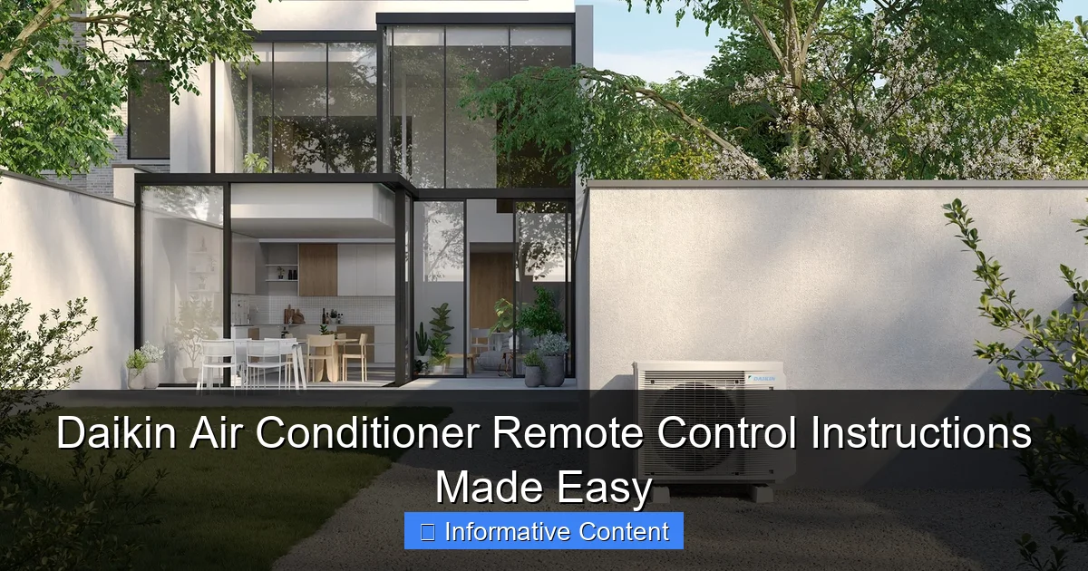 Daikin Air Conditioner Remote Control Instructions Made Easy