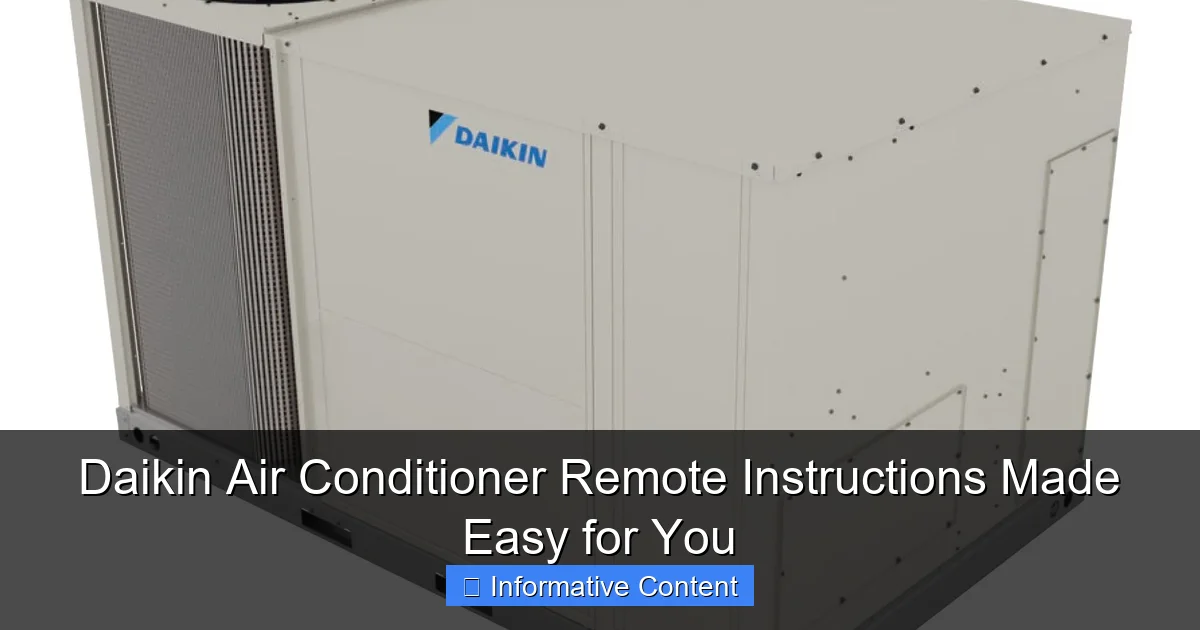Daikin Air Conditioner Remote Instructions Made Easy for You
