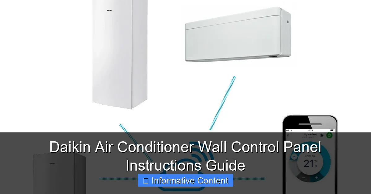 Daikin Air Conditioner Wall Control Panel Instructions Guide
