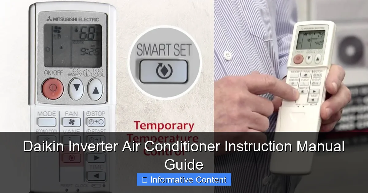 Daikin Inverter Air Conditioner Instruction Manual Guide