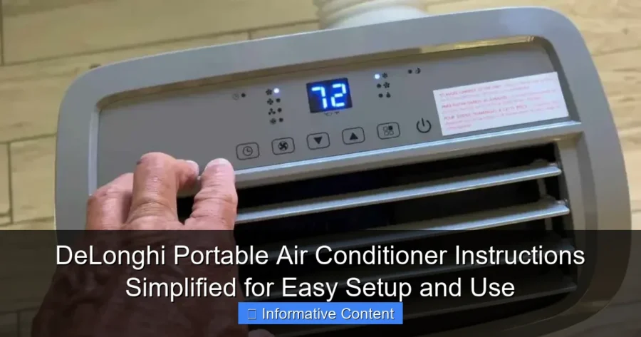DeLonghi Portable Air Conditioner Instructions Simplified for Easy Setup and Use