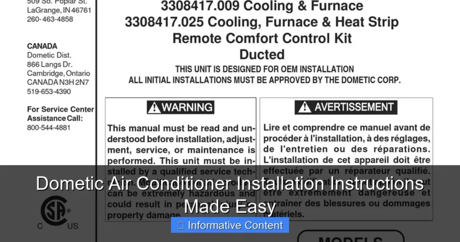 Dometic Air Conditioner Installation Instructions Made Easy