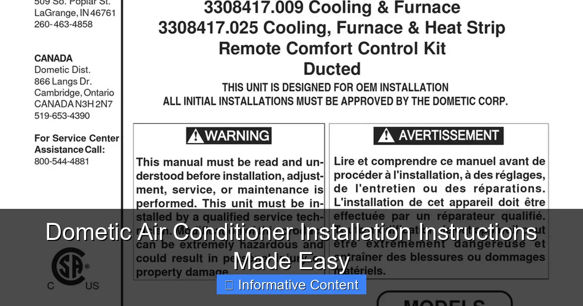 Dometic Air Conditioner Installation Instructions Made Easy