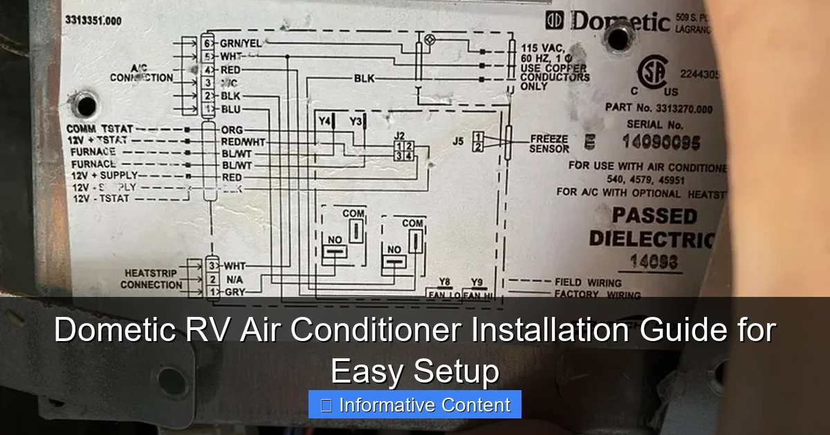 Dometic RV Air Conditioner Installation Guide for Easy Setup