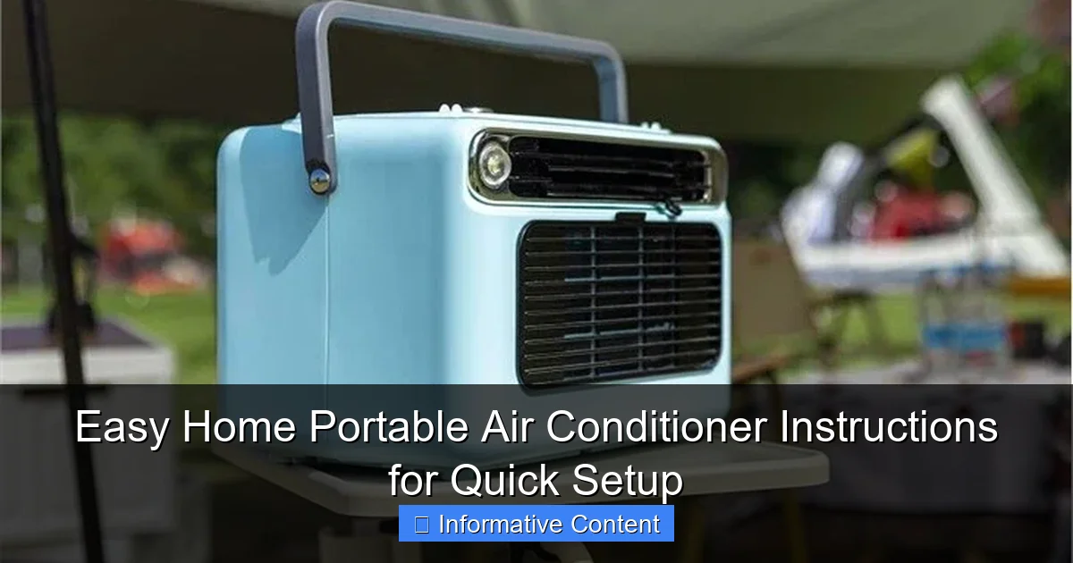 Easy Home Portable Air Conditioner Instructions for Quick Setup