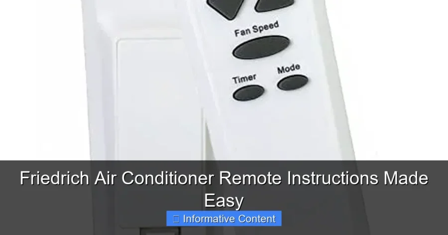 Friedrich Air Conditioner Remote Instructions Made Easy