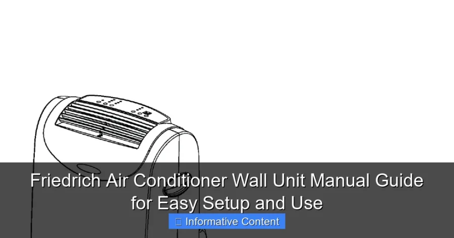 Friedrich Air Conditioner Wall Unit Manual Guide for Easy Setup and Use