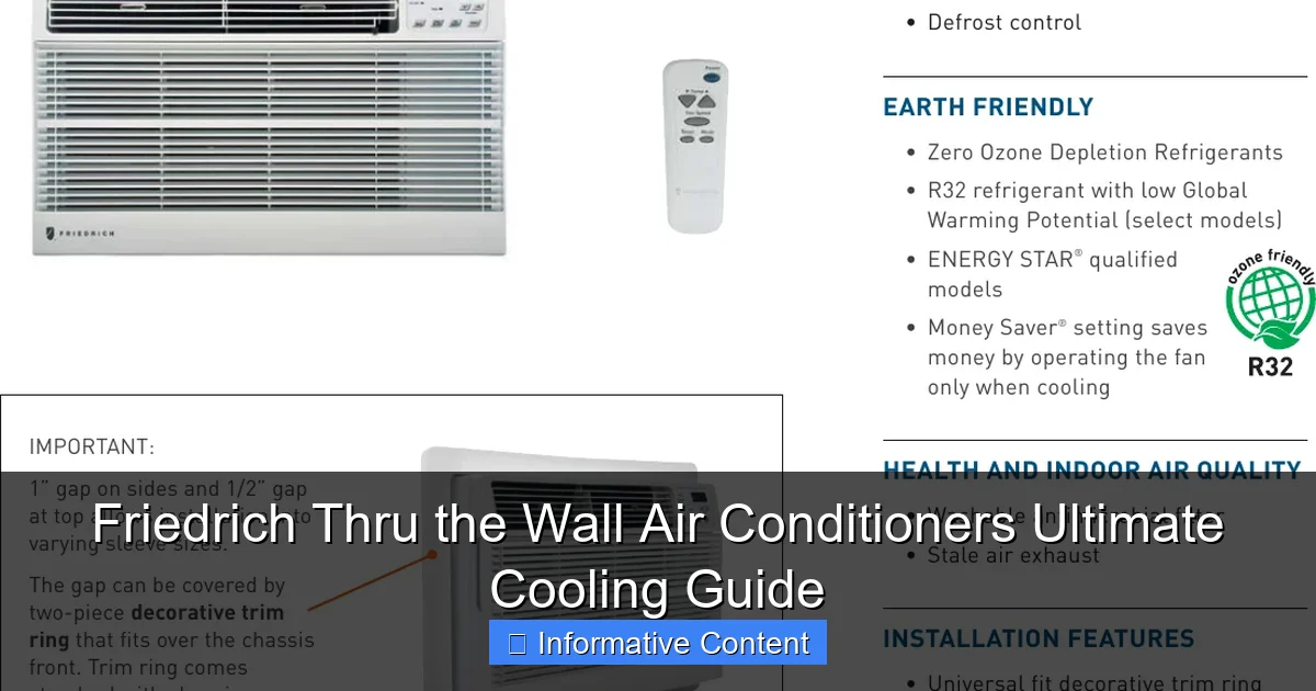 Friedrich Thru the Wall Air Conditioners Ultimate Cooling Guide