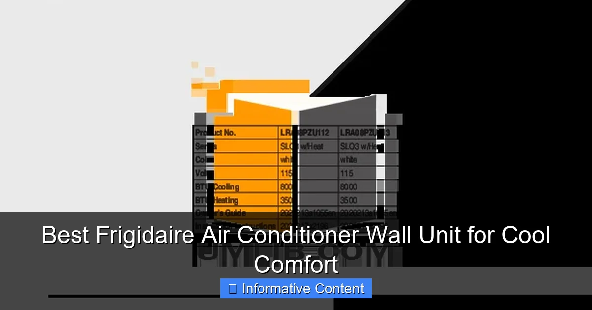 Best Frigidaire Air Conditioner Wall Unit for Cool Comfort