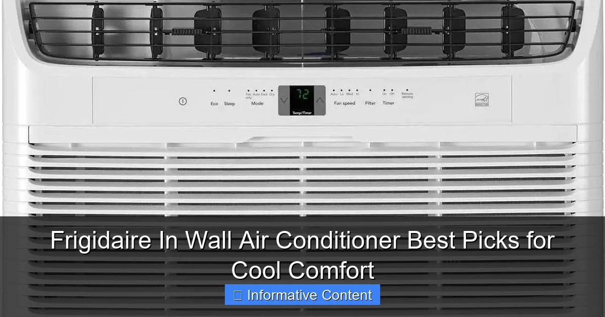 Frigidaire In Wall Air Conditioner Best Picks for Cool Comfort