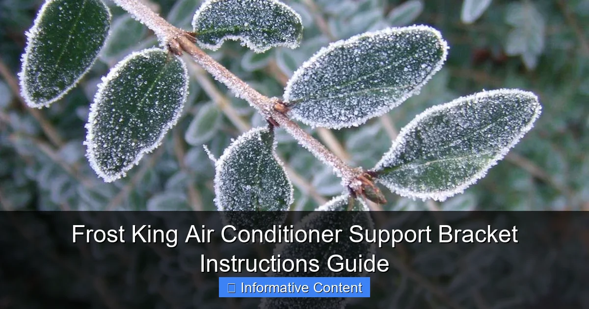 Frost King Air Conditioner Support Bracket Instructions Guide