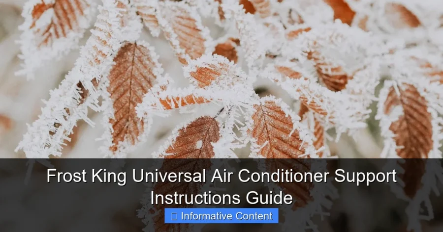 Frost King Universal Air Conditioner Support Instructions Guide