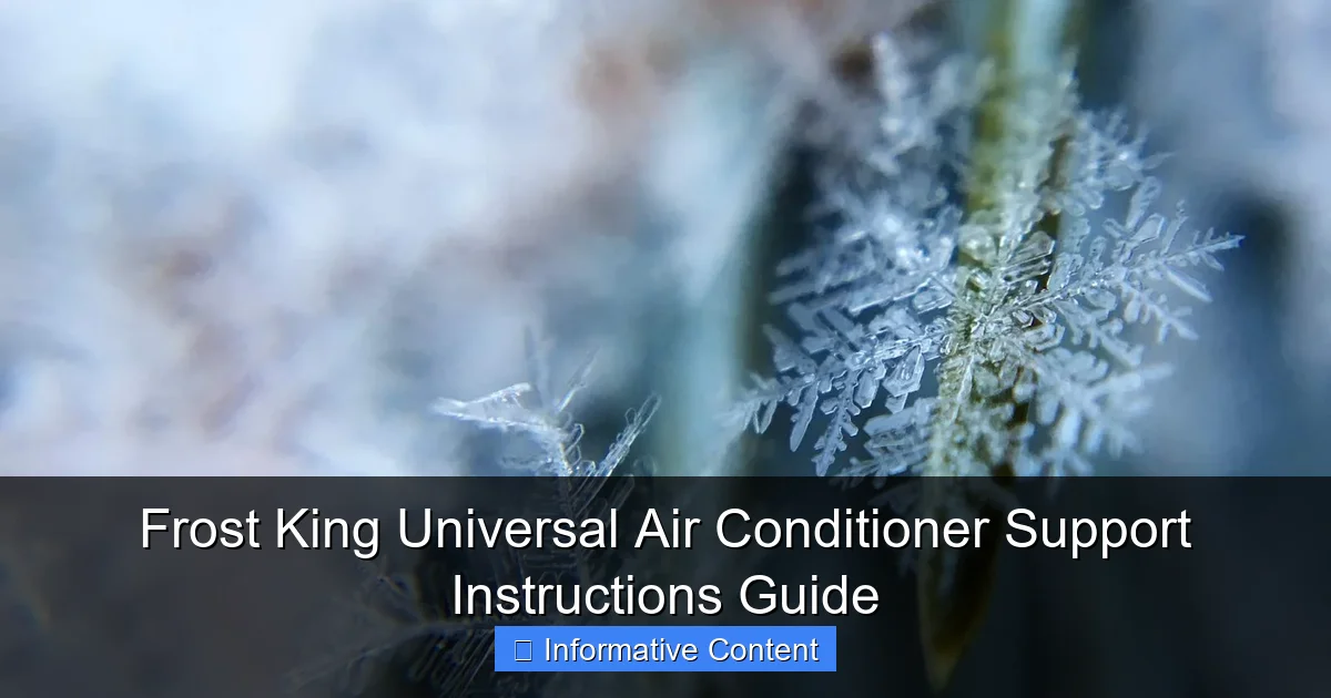 Frost King Universal Air Conditioner Support Instructions Guide