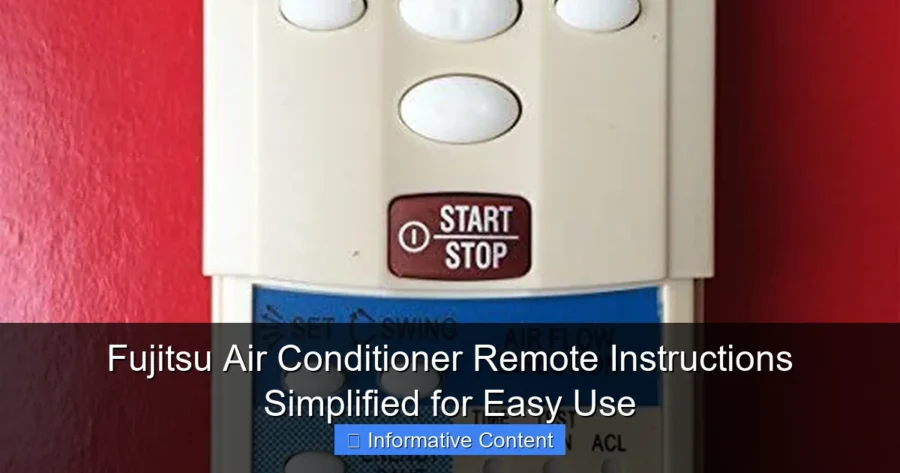 Fujitsu Air Conditioner Remote Instructions Simplified for Easy Use