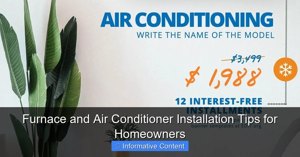 Furnace and Air Conditioner Installation Tips for Homeowners