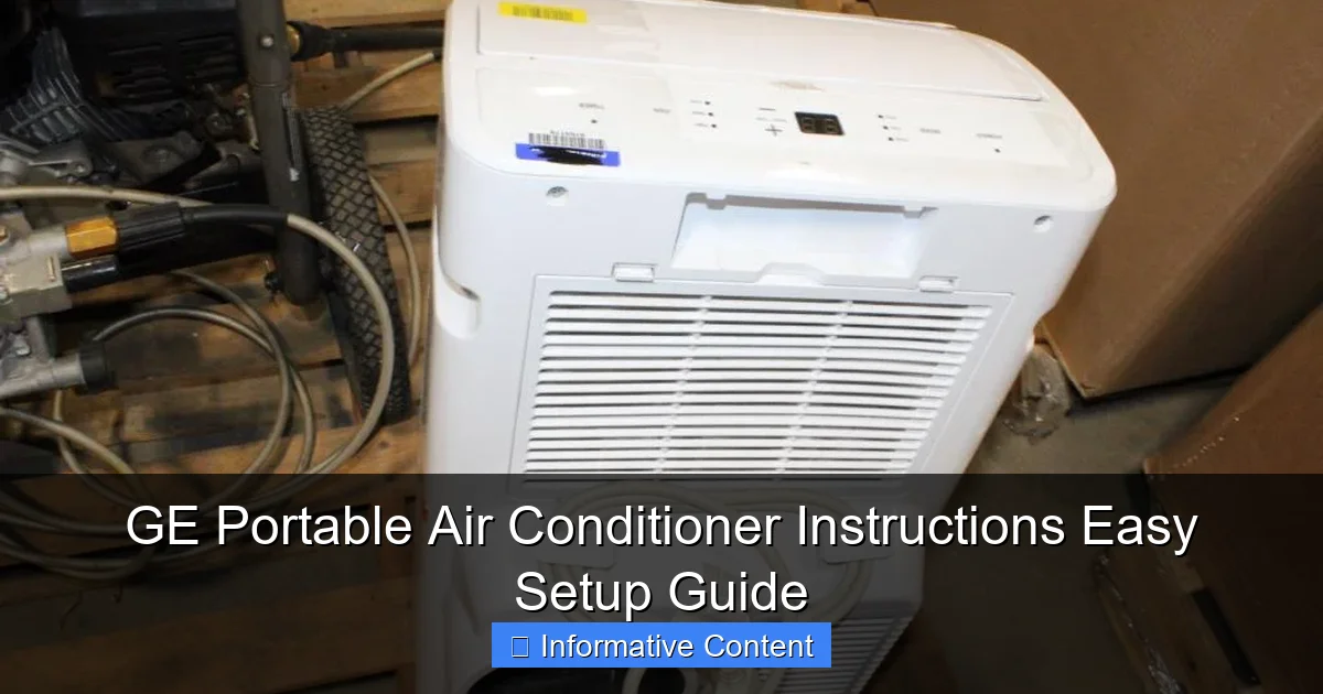 GE Portable Air Conditioner Instructions Easy Setup Guide