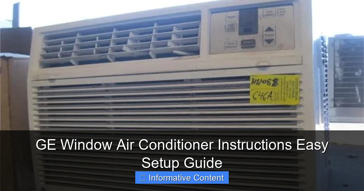 GE Window Air Conditioner Instructions Easy Setup Guide