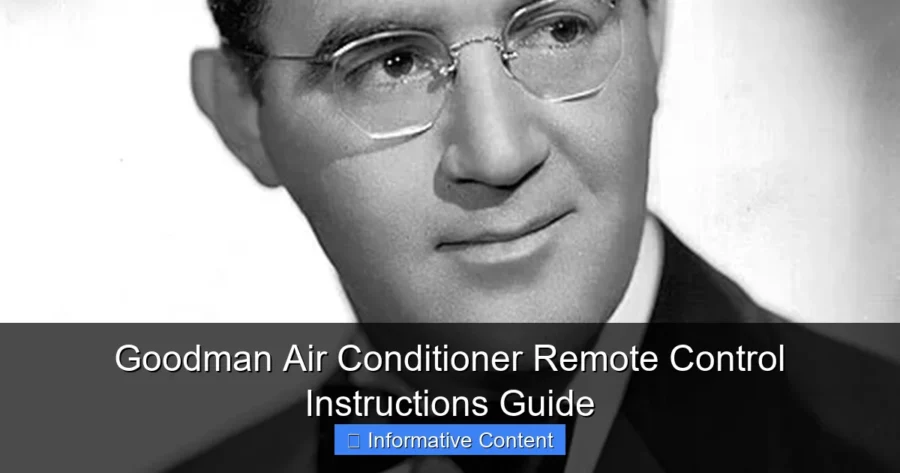 Goodman Air Conditioner Remote Control Instructions Guide