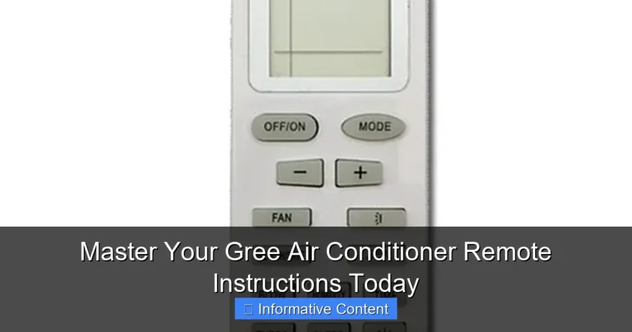 Master Your Gree Air Conditioner Remote Instructions Today