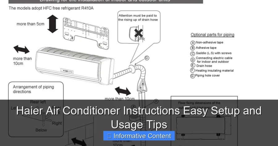 Haier Air Conditioner Instructions Easy Setup and Usage Tips