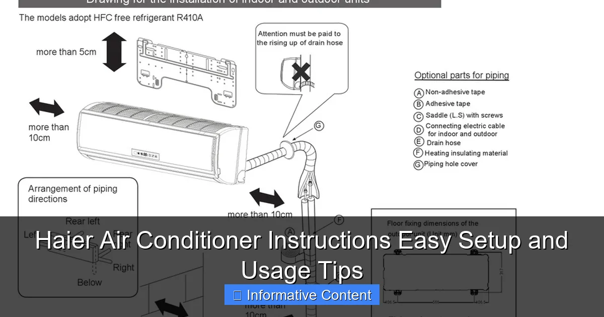 Haier Air Conditioner Instructions Easy Setup and Usage Tips