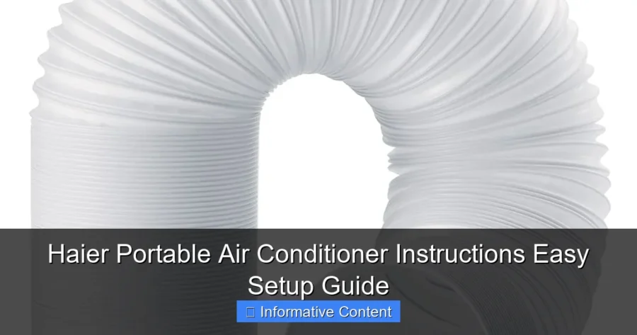 Haier Portable Air Conditioner Instructions Easy Setup Guide