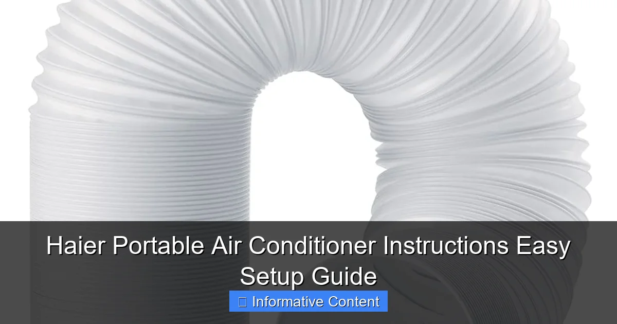 Haier Portable Air Conditioner Instructions Easy Setup Guide