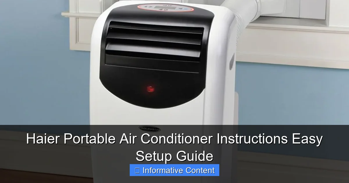 Haier Portable Air Conditioner Instructions Easy Setup Guide