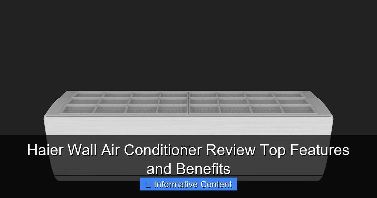 Haier Wall Air Conditioner Review Top Features and Benefits