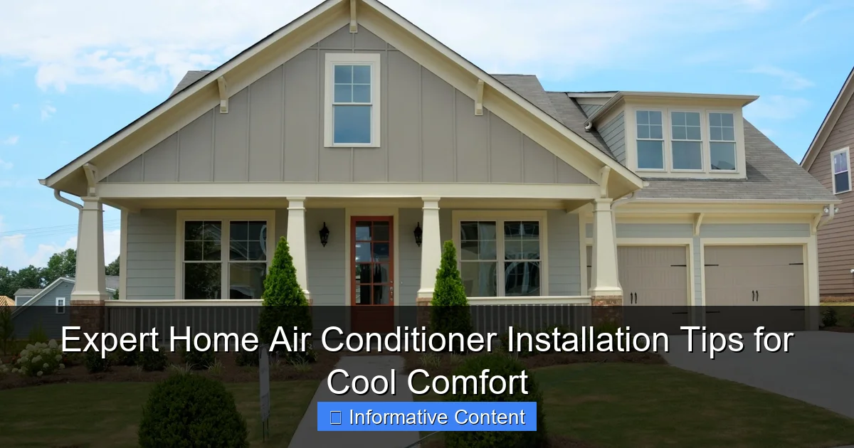 Expert Home Air Conditioner Installation Tips for Cool Comfort