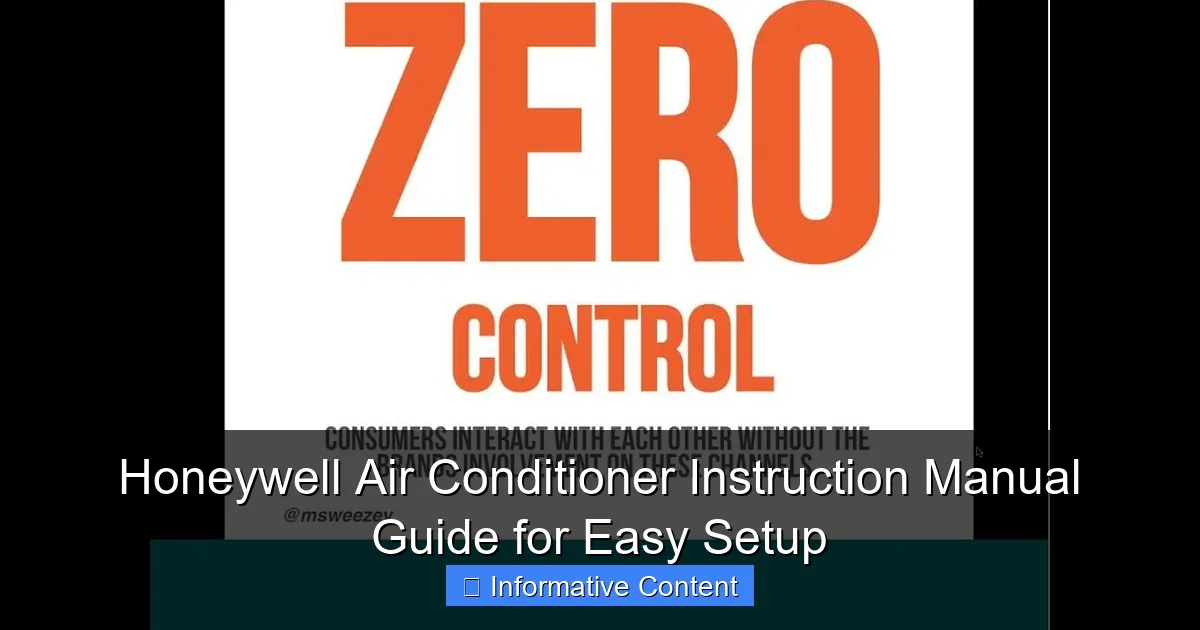 Honeywell Air Conditioner Instruction Manual Guide for Easy Setup