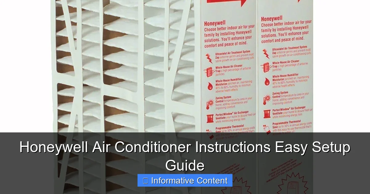 Honeywell Air Conditioner Instructions Easy Setup Guide