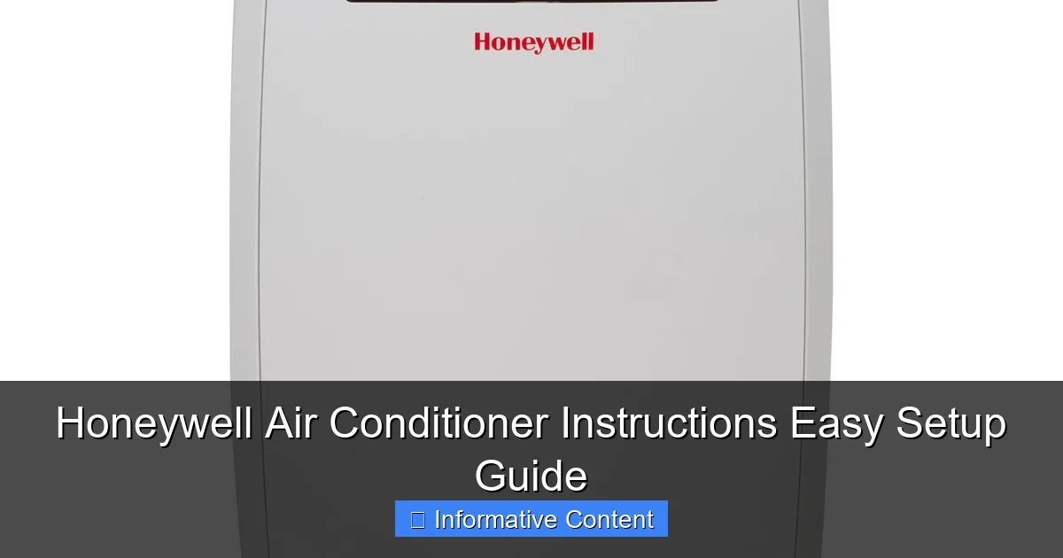 Honeywell Air Conditioner Instructions Easy Setup Guide