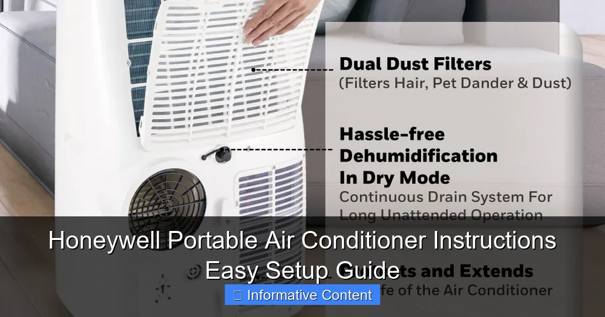 Honeywell Portable Air Conditioner Instructions Easy Setup Guide
