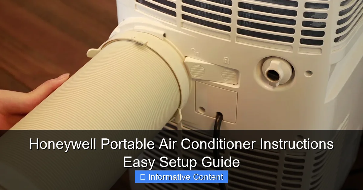 Honeywell Portable Air Conditioner Instructions Easy Setup Guide
