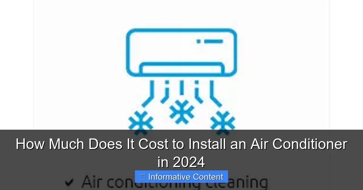 How Much Does It Cost to Install an Air Conditioner in 2024