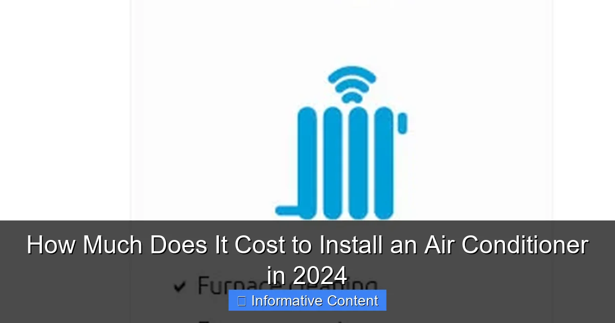 How Much Does It Cost to Install an Air Conditioner in 2024
