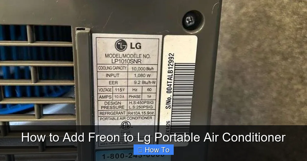 How to Add Freon to Lg Portable Air Conditioner