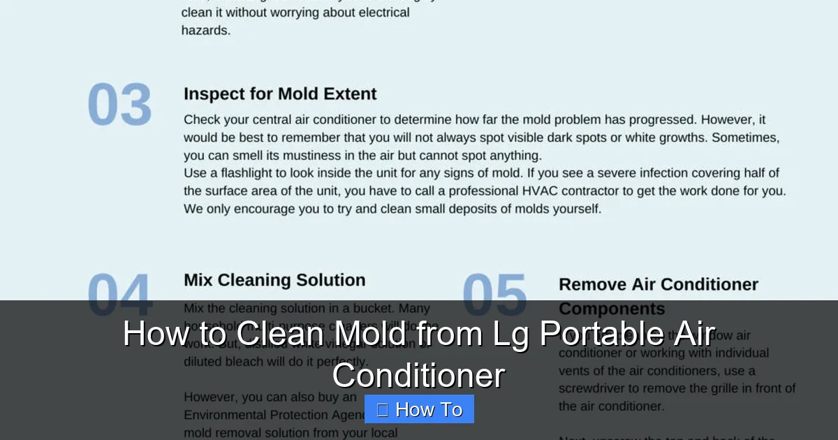 How to Clean Mold from Lg Portable Air Conditioner