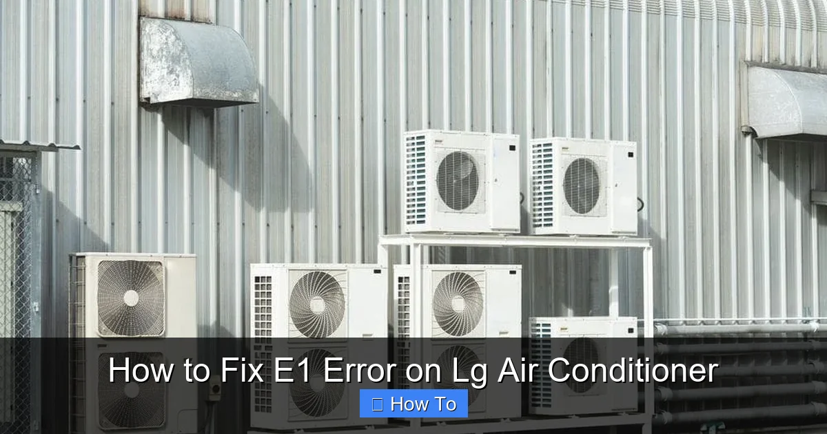 How to Fix E1 Error on Lg Air Conditioner
