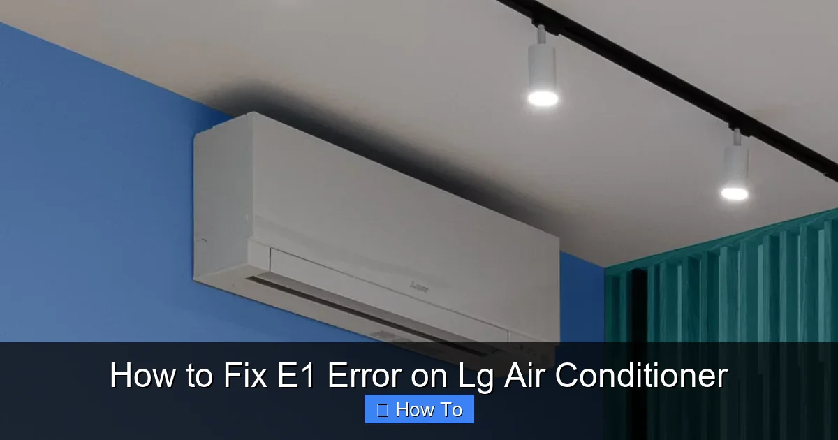 How to Fix E1 Error on Lg Air Conditioner