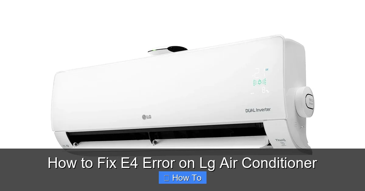How to Fix E4 Error on Lg Air Conditioner