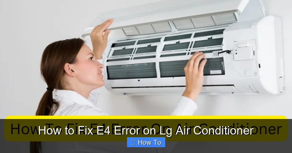How to Fix E4 Error on Lg Air Conditioner