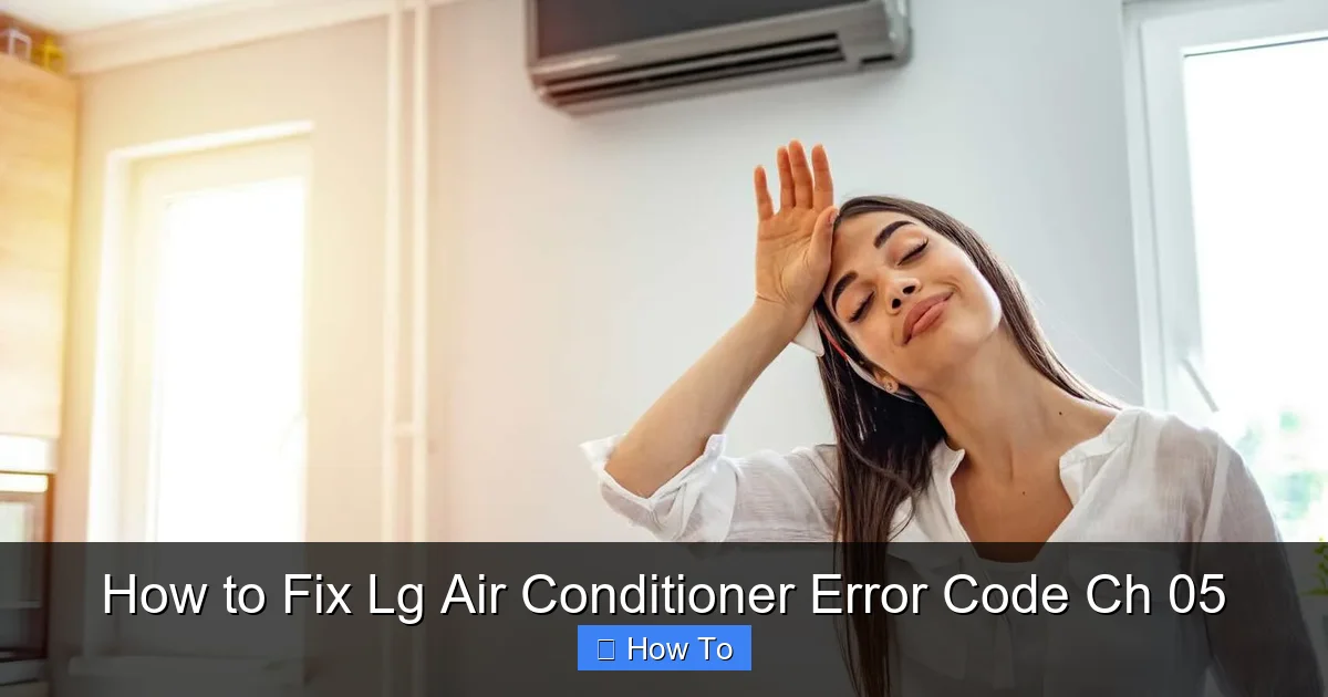 How to Fix Lg Air Conditioner Error Code Ch 05